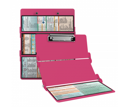 WhiteCoat Clipboard® Trifold - Pink Physical Therapy Edition